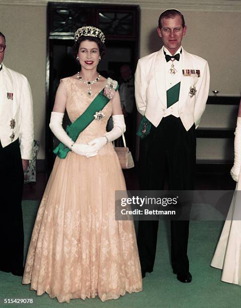 The Duke of Edinburgh and Queen Elizabeth II on their Nigerian tour.