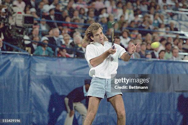 Andre Agassi, United States Tennis pro in action.
