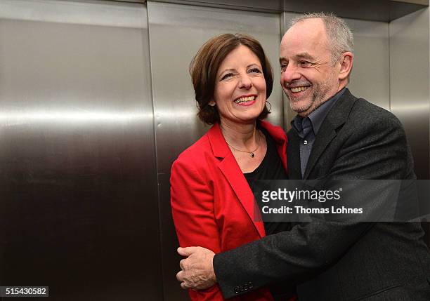 Rhineland-Palatinate Governor Malu Dreyer and lead candidate for the German Social Democrats in Rhineland-Palatinate state elections and her husband...