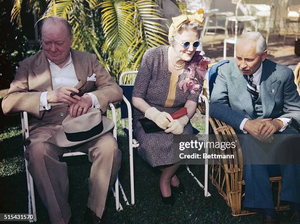 Winston Churchill and Wife with Frank Clark Winston Churchill and Wife with Frank Clark