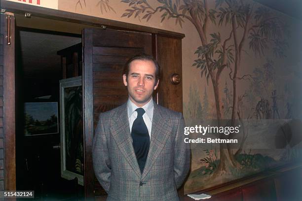 Wilmington, DE: Closeups of Senator of Joseph Biden. Undated color slide.