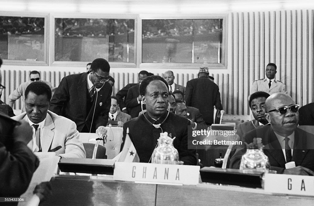 President Nkrumah of Ghana Seated at Assembly