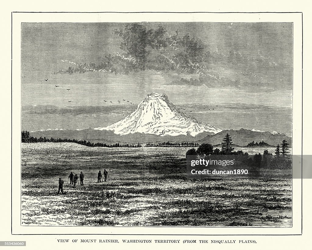 Mount Rainier, Washington Territory 19th Century