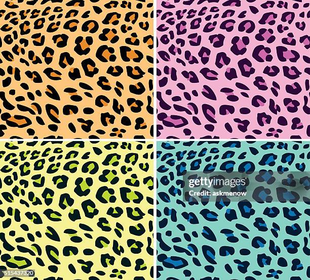 ilustrações, clipart, desenhos animados e ícones de néon de leopardo, estampas - escama de animal