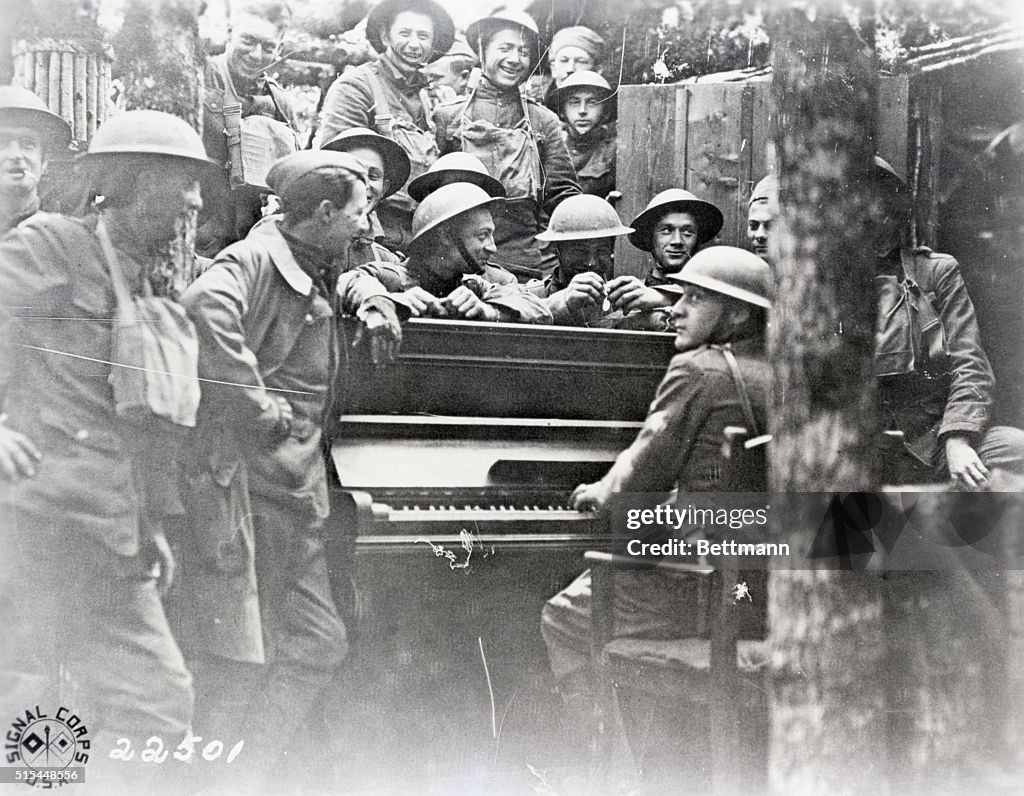 Infantryman Plays Piano