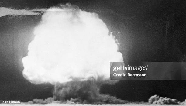 Almogordo, New Mexico- Atomb Bomb. No. 1 Test set off near Almogordo, New Mexico.