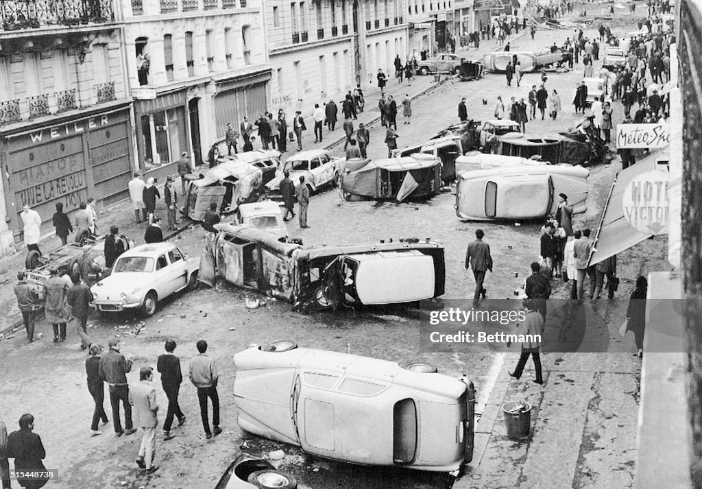 Barricades Made Of Overturned Cars