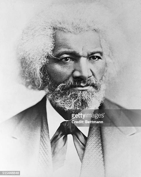 Portrait of Frederick Douglass , American abolitionist and writer. Undated photograph.