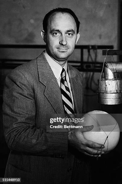 Enrico Fermi , Italian physicist. Ca. 1940s-1950s. Photograph. BPA 2