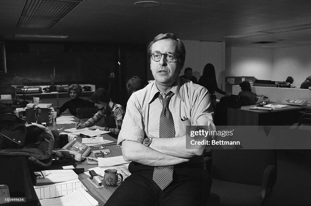 John Chancellor in the Newsroom