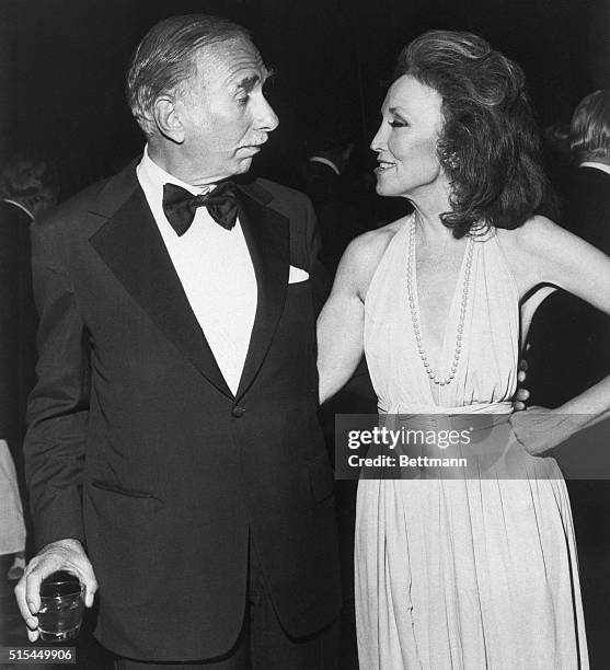 New York, New York-: That Cosmo Girl herself, Helen Gurley Brown, and producer husband David Brown at the West Point Society benefit premiere of...