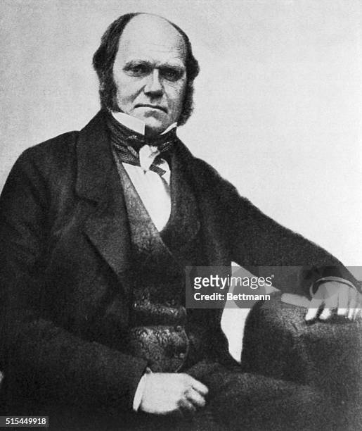 Ca. 1855-Portrait of Charles Robert Darwin , the great naturalist.