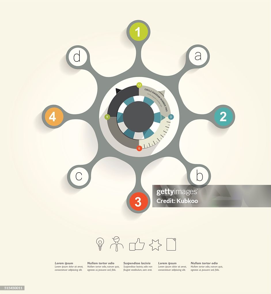 Circle network diagram. Infographic chart.