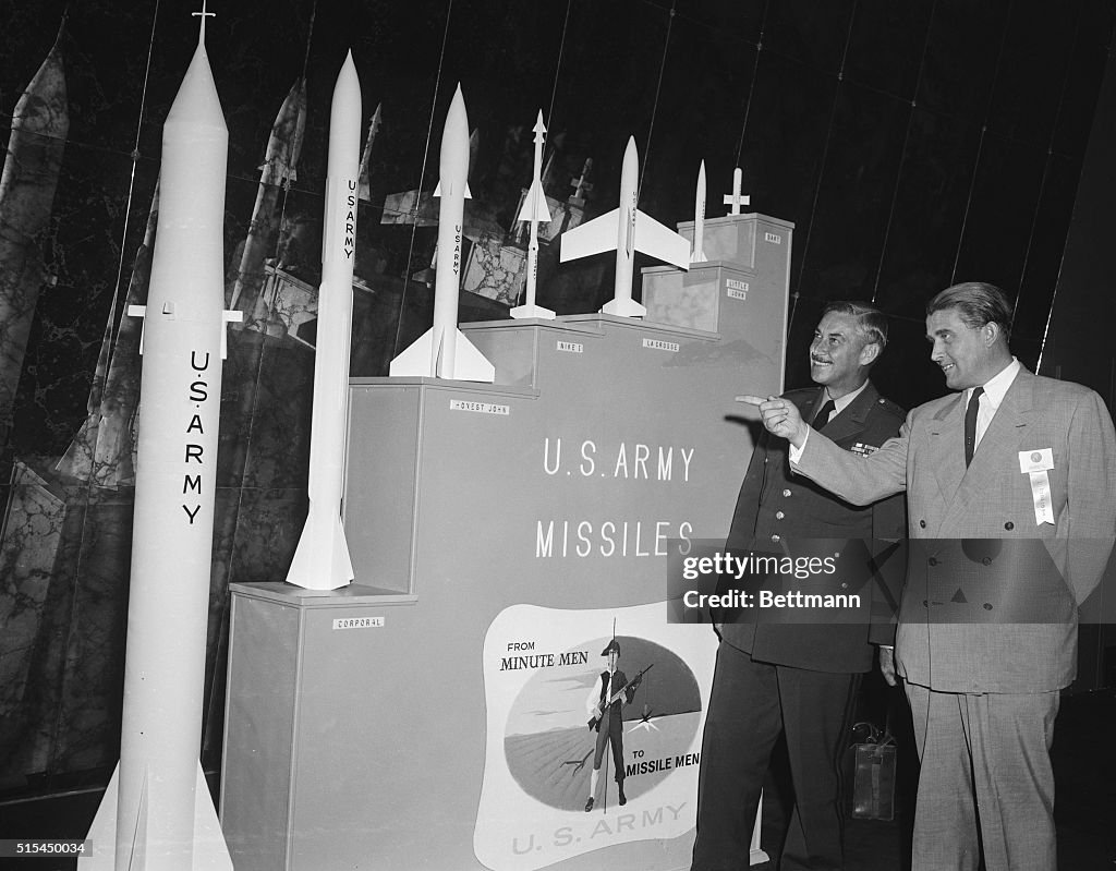 Wenher Von Braun Views Missile Display