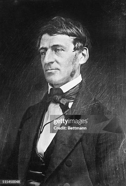 Portrait of author Ralph Waldo Emerson as a young man. Photograph, Harvard University, late 1830s.