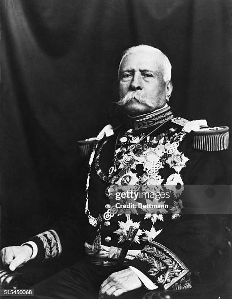 Portrait of Porfirio Diaz, President of Mexico. Undated photograph.