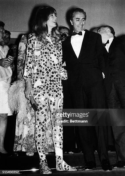 Cannes, France- British actress Vanessa Redgrave is resplendent in a printed, sequinned evening ensemble, as she and Italian director Michaelangelo...