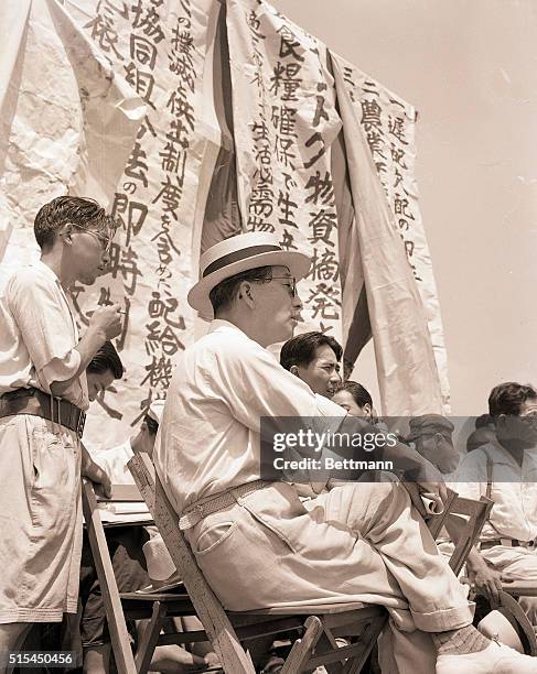 Tokyo, Japan-At the recent "Rice Rally," staged by Japanese workers in front of the Imperial Palace, was Sarizo Nozaka , Secretary of the Communist...