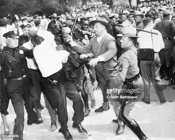 State troopers beat a man leaving a concert by Paul Robeson at the Old Hollow Brook Golf Club; troopers and police, who were supposed to protect...