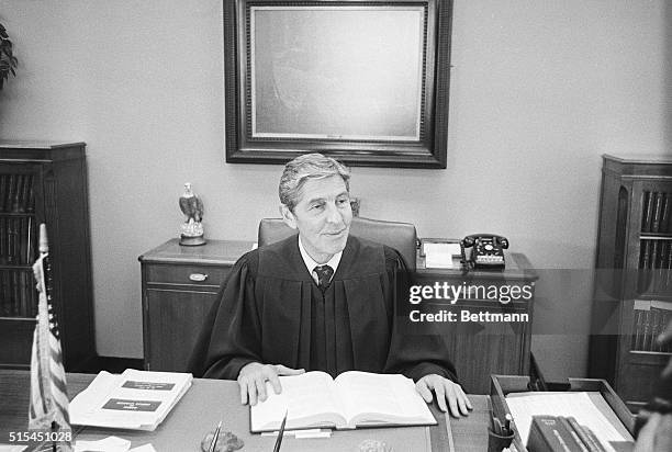 Chicago, Illinois- U.S. District Judge Edward Gignoux of Portland, ME, who was appointed to preside at the contempt of court trial of the Chicago...