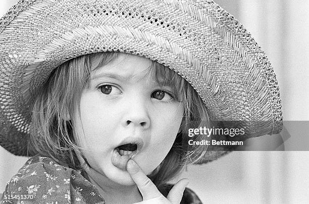 West Hollywood, California-Four-year-old Drew Barrymore, granddaughter of the late John Barrymore, is the youngest member of the Barrymore and Drew...
