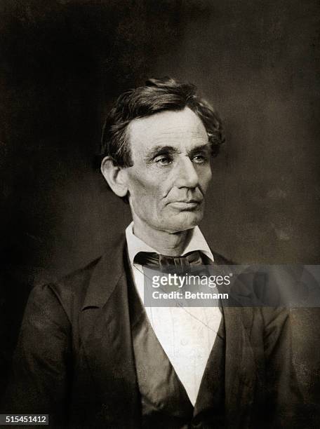Photograph of Abraham Lincoln taken after his November 1860 election and before his March 1861 inauguration.