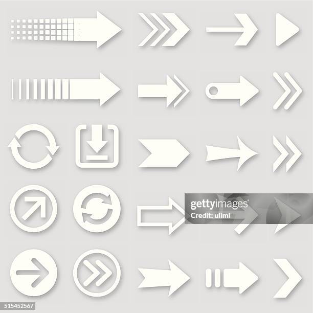 arrows - white color stock illustrations