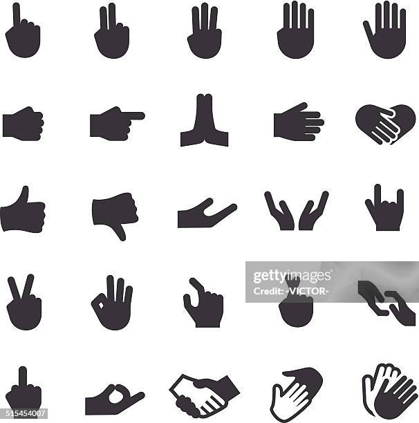 gesture icons - smart series - string around finger vector stock illustrations