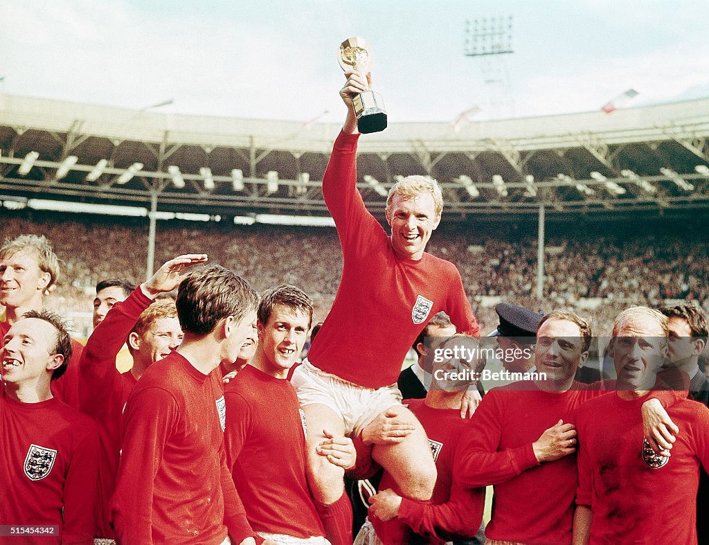 English Team and Bobby Moore After World Cup Victory