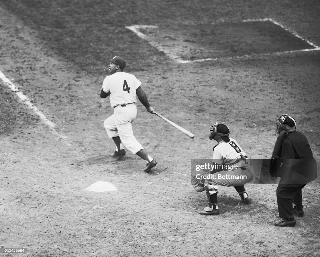 Duke Snider Batting at Home Plate