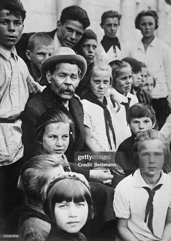 Maxim Gorky Reading Children