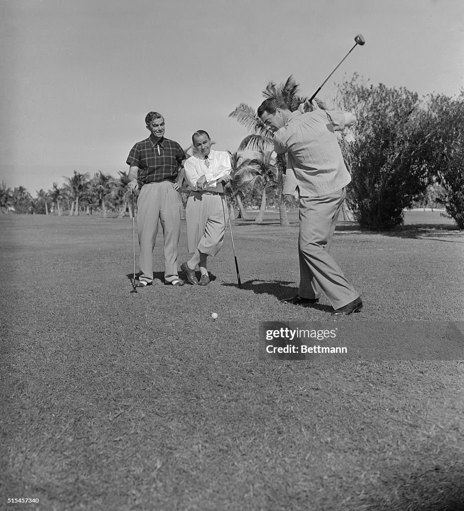 Joe DiMaggio Playing Golf