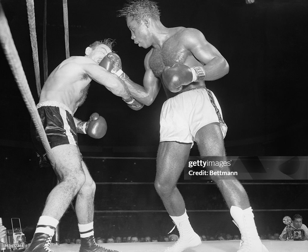 Ramon Fuentes and Isaac Logart in Boxing Match