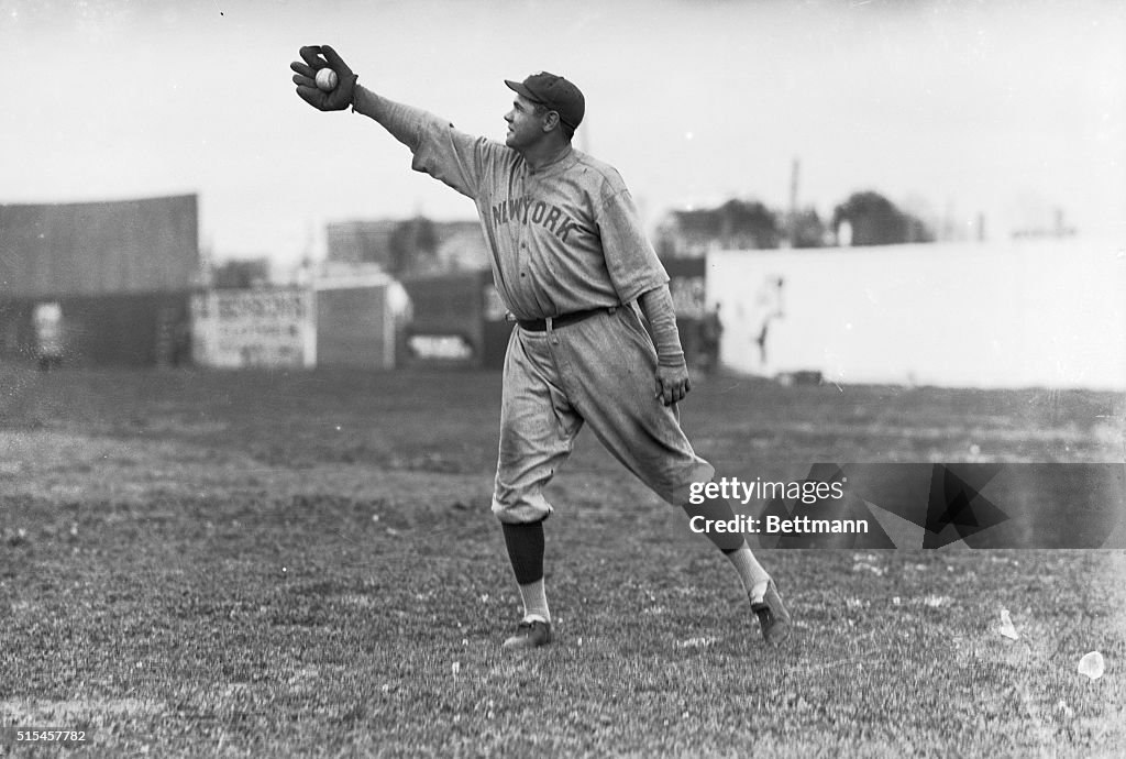 Babe Ruth Catching Babe Ruth. Outfielder. News Photo - Getty Images