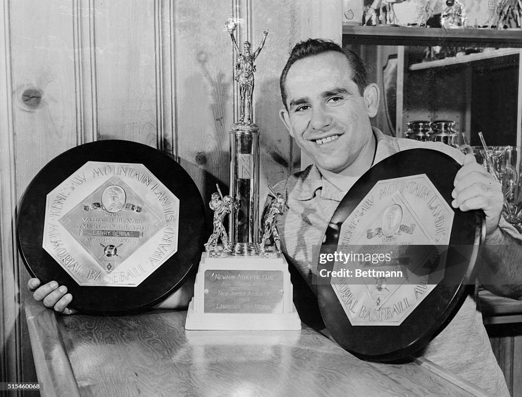 Yogi Berra with MVP Awards