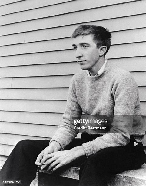John Updike, young author of The Poorhouse Fair, , which will receive the $1,000 Rogenthal award for the novel of the National Institute of Arts and...