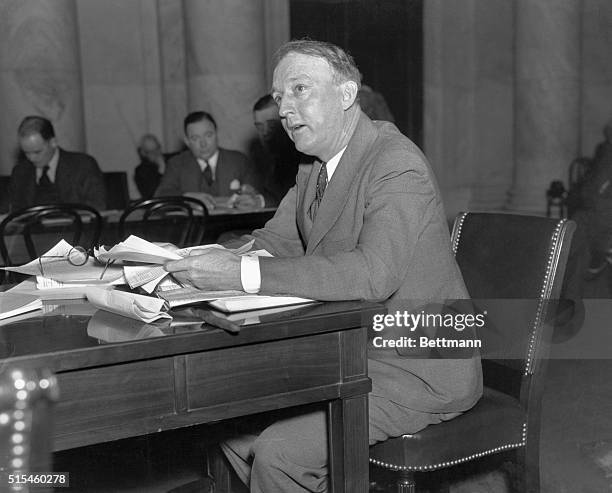 Senator Hugo Black before the Senate Judiciary Committee hearing on the 30 hour week bill.