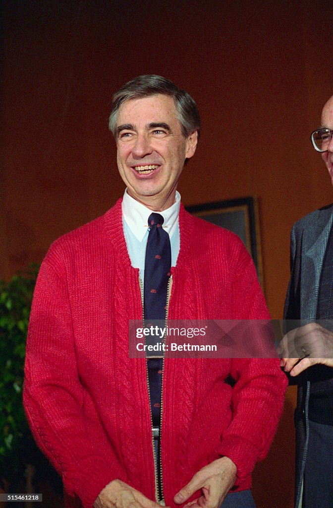 Fred Rogers Donating His Red Sweater