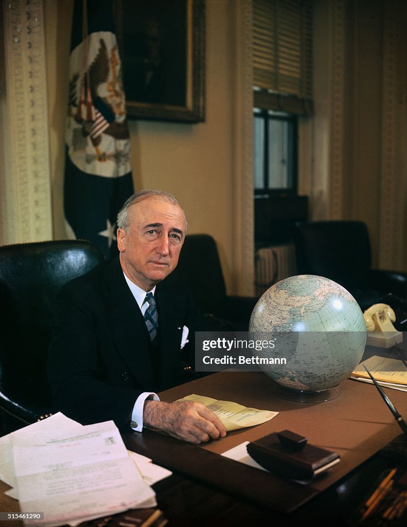James Francis Byrnes Sitting at Desk