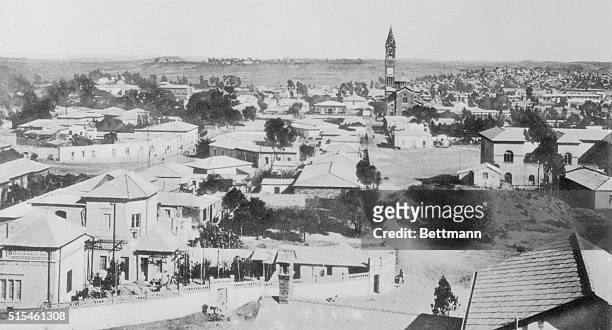 Asmara, Ethiopia: Eritrean Capital Now Teeming With Duce's Troops. A general view of the city of Asmara in the Italian capital of Eritrea, which is...