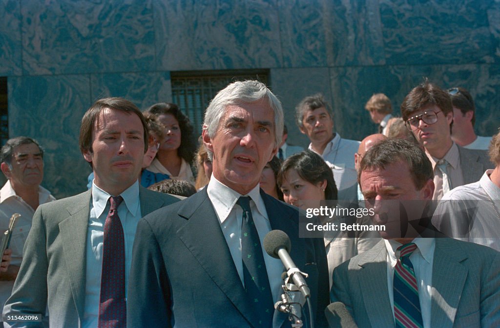 John DeLorean Speaking at Microphone