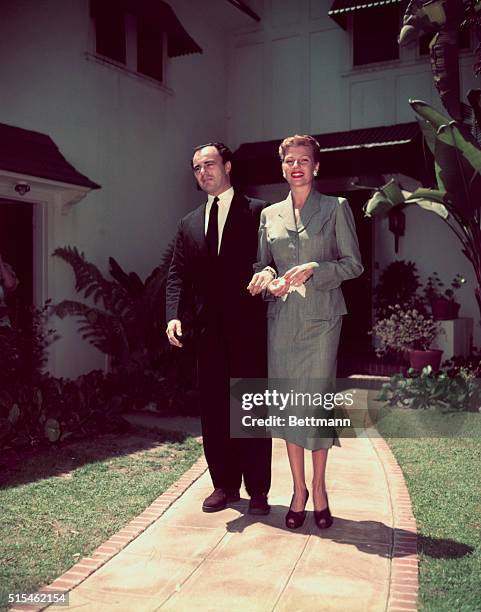 Ali Khan and Rita Hayworth. UPI color photo.