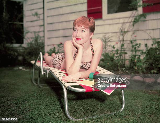 Shirley MacLaine, actress of Paramount Pictures, soon to be seen in the movie The Trouble With Harry.