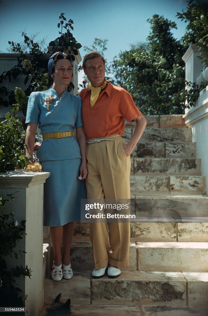 Duke and Duchess Standing on Steps