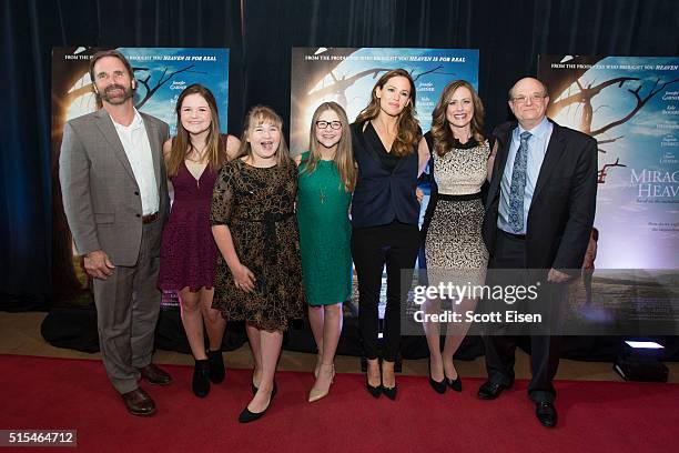 Boston welcomes Jennifer Garner, The Beam family and Dr. Samuel Nurko at the red carpet screening of "Miracles From Heaven" to benefit Boston...