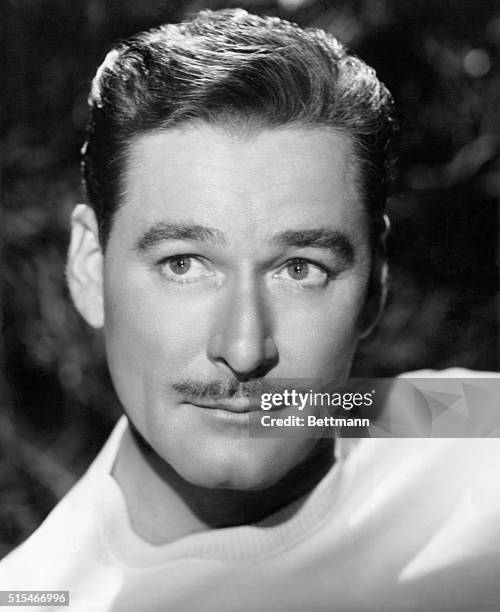 Actor Errol Flynn Publicity still. Photograph undated. Actor Errol Flynn.