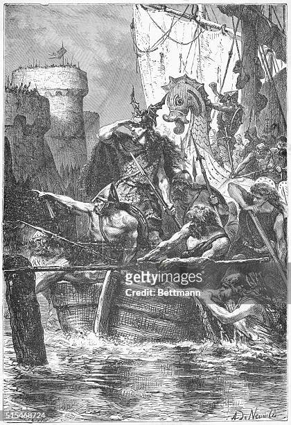 The Barques of the Northmen before Paris.