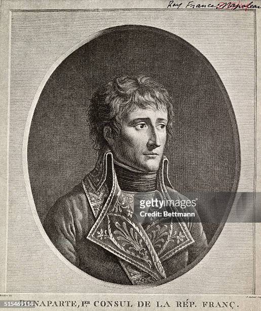 General Napoleon Bonaparte, First Consul of France. P. Bouillon, artist.