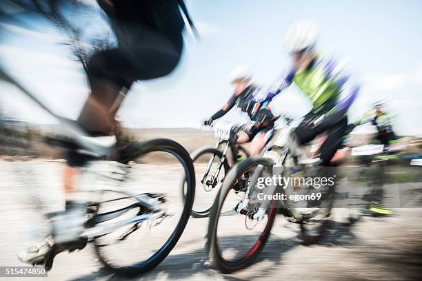 mountain bike race - bike wheel race stock pictures, royalty-free photos & images