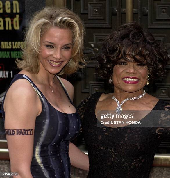 Eartha Kitt and her daughter Kitt Shapiro arrive at the Tony Awards ceremony 04 June at Radio City Music Hall in New York. Eartha Kitt stars in the...